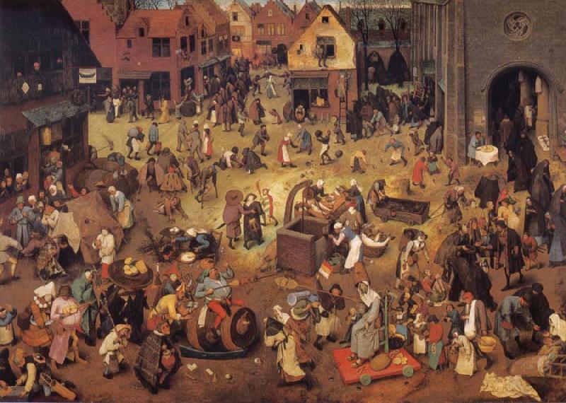 BRUEGEL, Pieter the Elder The fright between Carnival and Lent oil painting picture